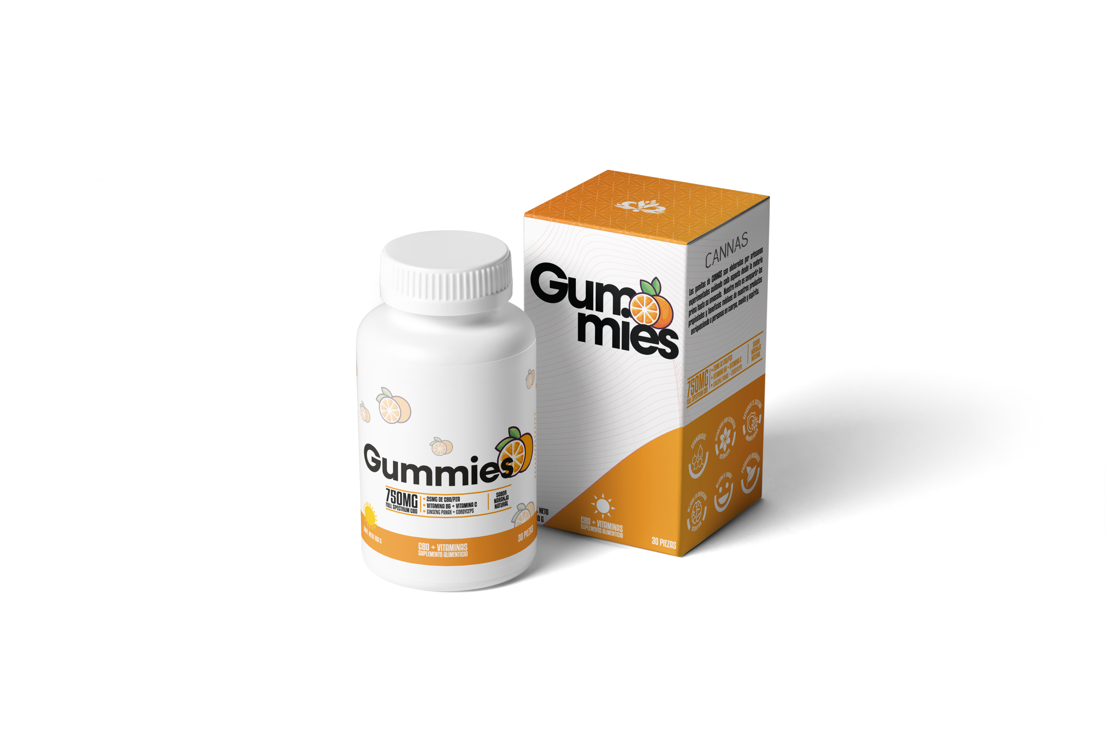 Gummies de Naranja 750mg & Vitaminas